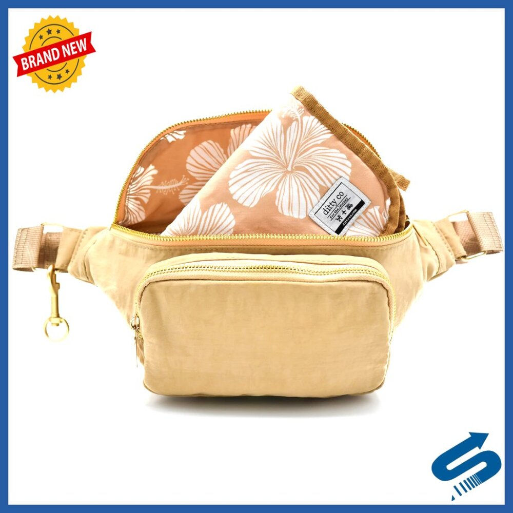 Small Diaper Bag with Changing Pad, Crossbody Fanny Pack, Waterproof Nylon